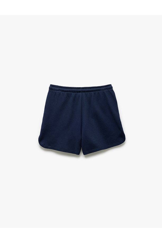 Pamuklu Beli Bağlamlı Cepli Dokulu Şort Pijama Altı - 4
