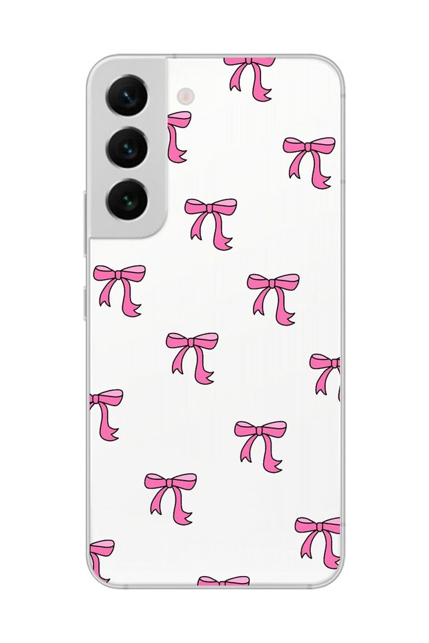 Samsung Galaxy S22+ Compatible Transparent Case with Ribbon 3 Designs