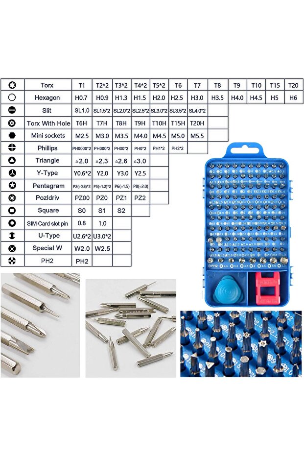 مجموعة مفكات براغي دقيقة، 110 في 1، مجموعة أدوات إصلاح كمبيوتر مغناطيسية متعددة الوظائف احترافية - 7