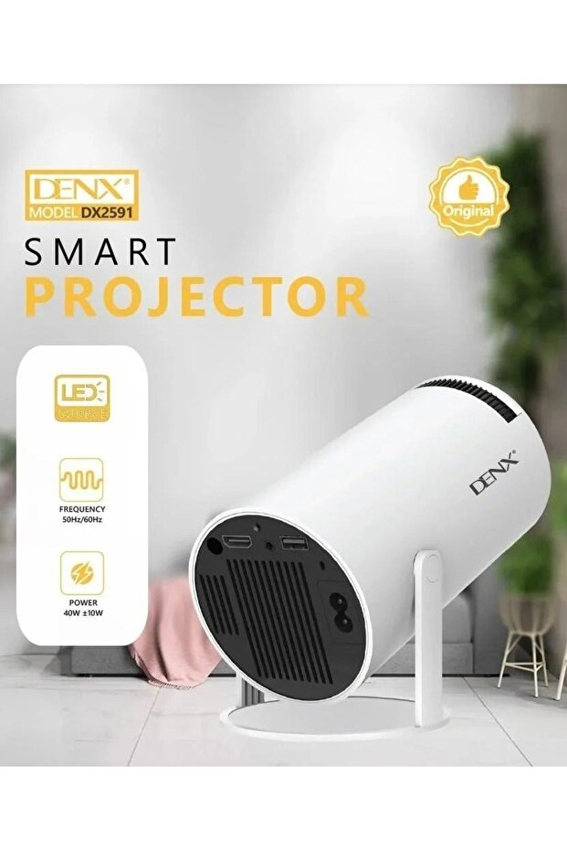 DX2591 - Smart Projector, Portable Projector Pocket 5G WIFI Android11.0 Support 130 Inches