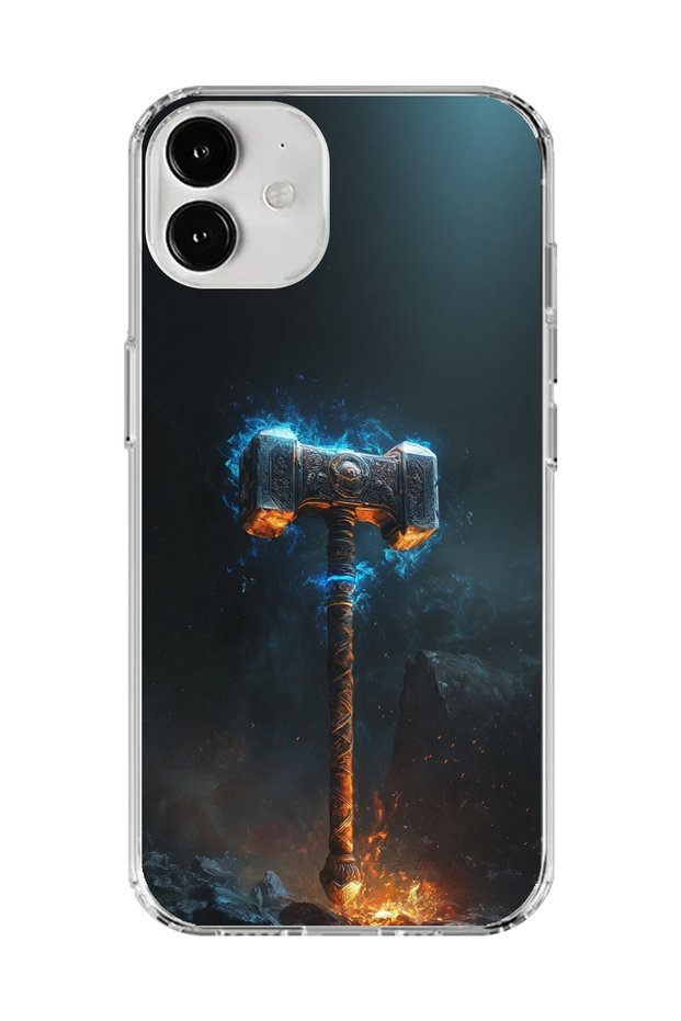 حافظة شفافة متوافقة مع هاتف iPhone 12 بتصميم مطرقة