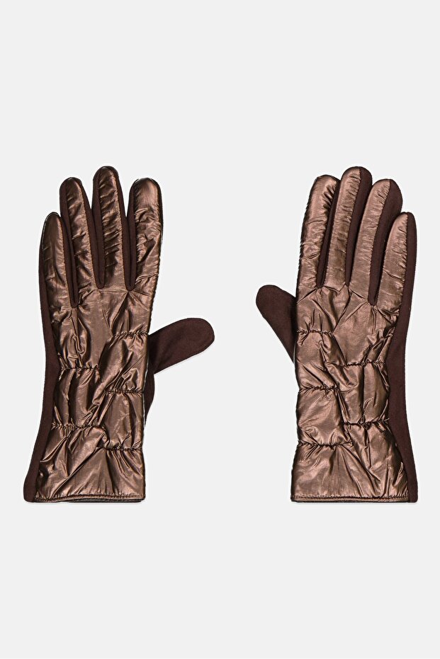 Men 1 Pair Leather Hand Gloves, Brown