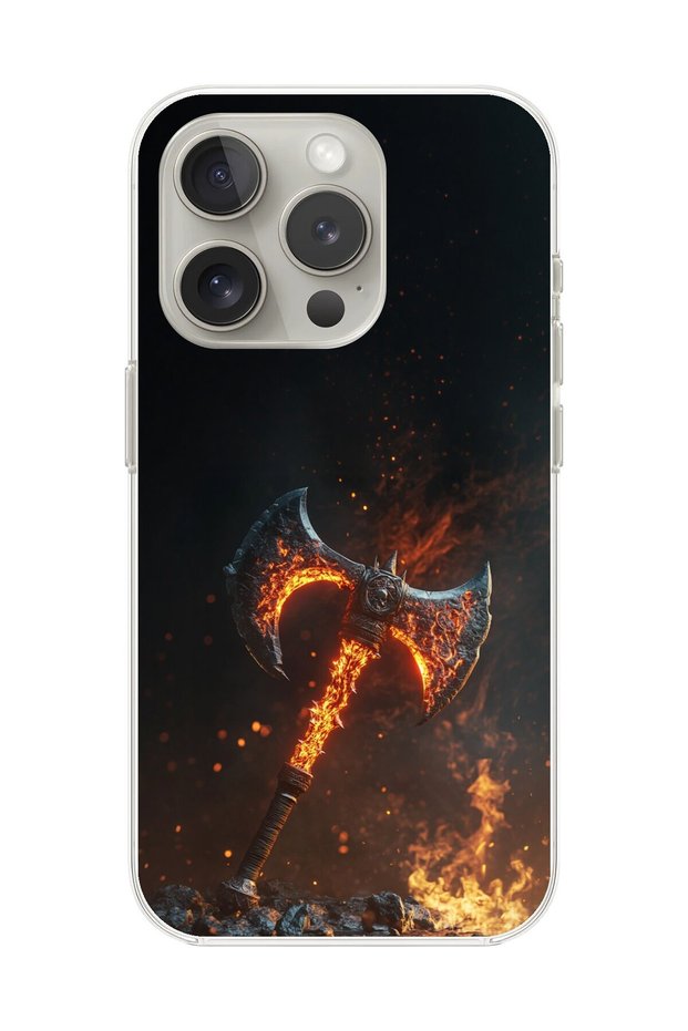 حافظة شفافة متوافقة مع هاتف iPhone 13 Pro بتصميم فأس