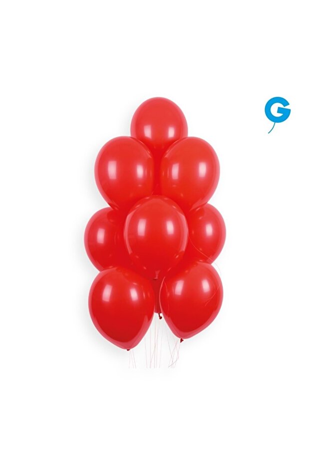 10" 100 L Red Balloon Single Color