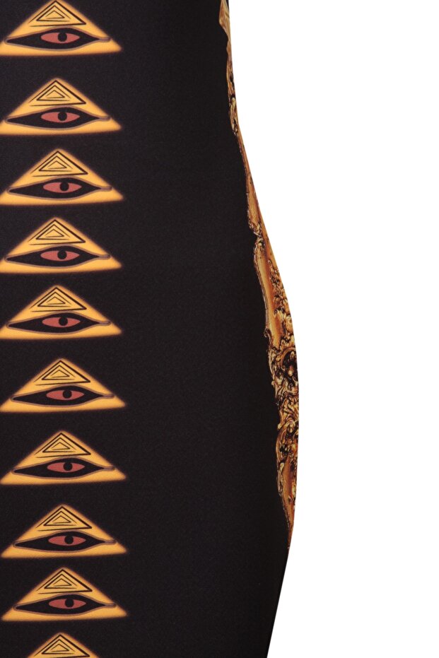 Baskılı mini elbise - 2