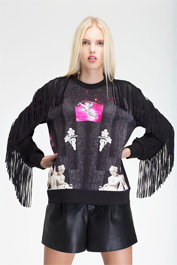 Baskılı Sweatshirt - 1