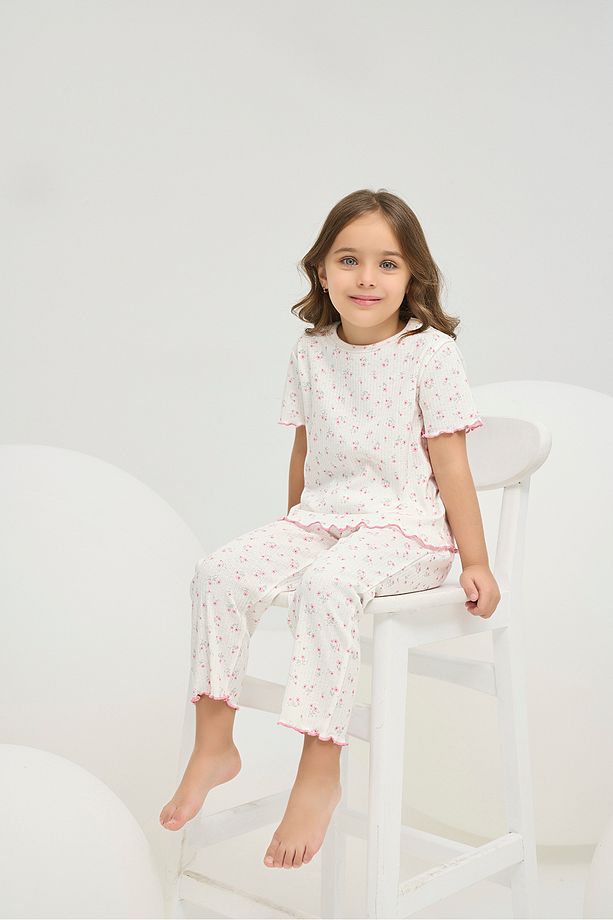 8810 KIZ Ç. FİTİLLİ PİJAMA TAKIM - 1