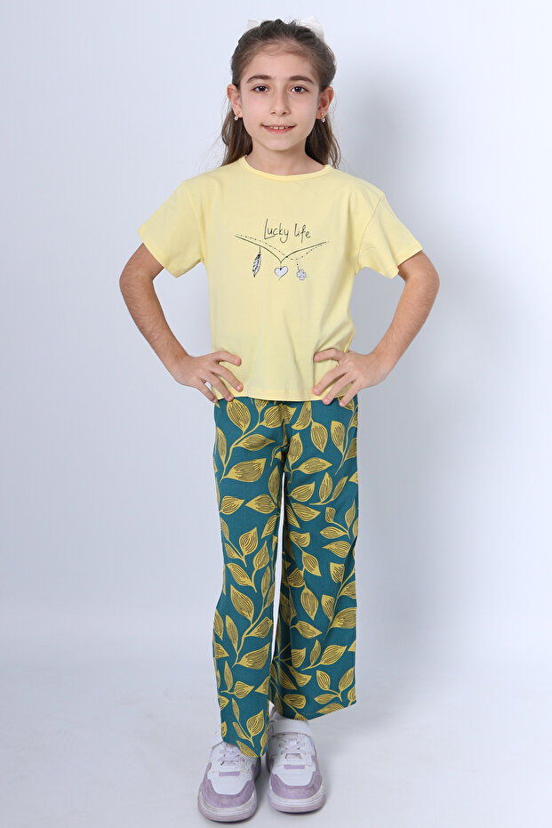 Girl's Double Suit Printed Oversize Spanish Leg E15