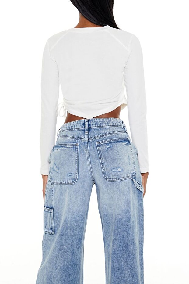 Büzgü Detaylı Bluz - 3