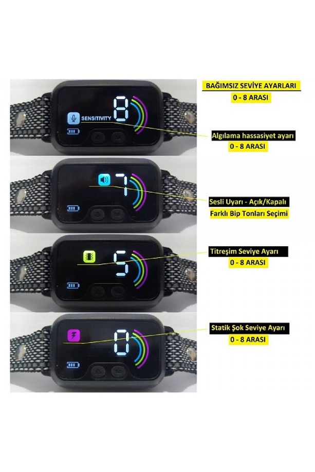 pb70 havlama tasması son sistem seviye ayarlı su geçirmez - 2