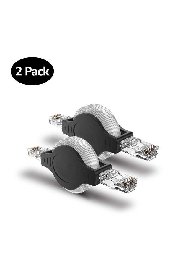 كابل توصيل شبكة إيثرنت LAN قابل للسحب من الفئة 5 و5e محمول RJ45، بسرعة 10/100 ميجابت في الثانية، بطول 1.5 متر/5 أقدام