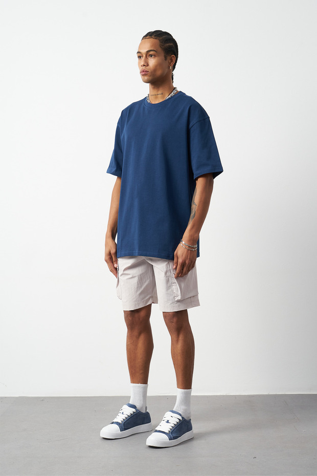 Oversize Stitching Detailed Premium Basic T-Shirt - 2