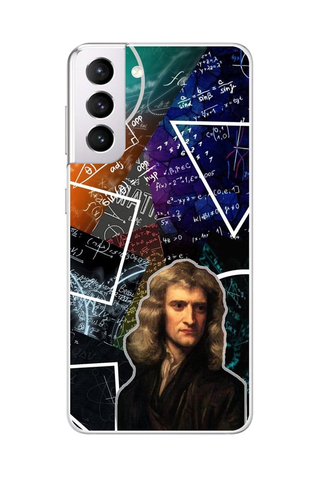 Samsung Galaxy S21 Compatible Transparent Case Isaac Newton Design