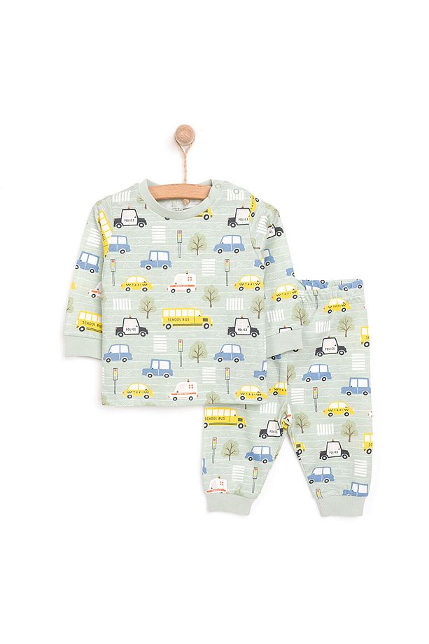 HelloBaby Erkek Uzun Kol Pijama Takımı Erkek Bebek - 1