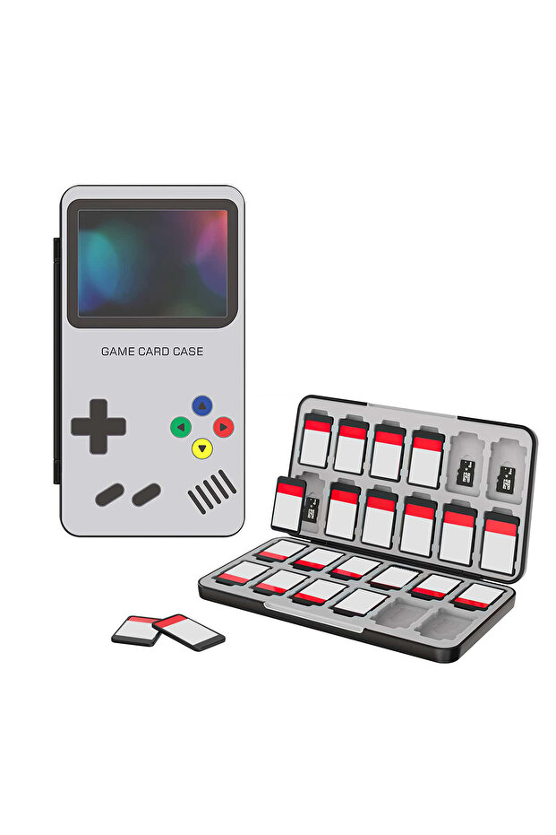 أسود اللون، مناسب لحافظة بطاقات ألعاب Switch/Switch OLED/Switch Lite، حافظة بطاقات ألعاب Switch محمولة.