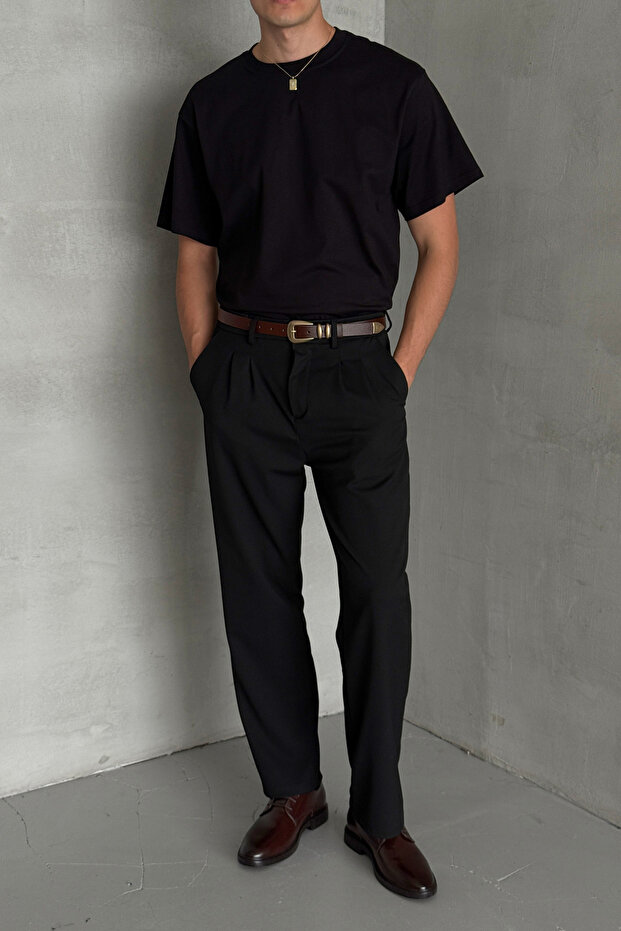 Ανδρικό μπλουζάκι Basic Oversize 100% βαμβάκι - 5