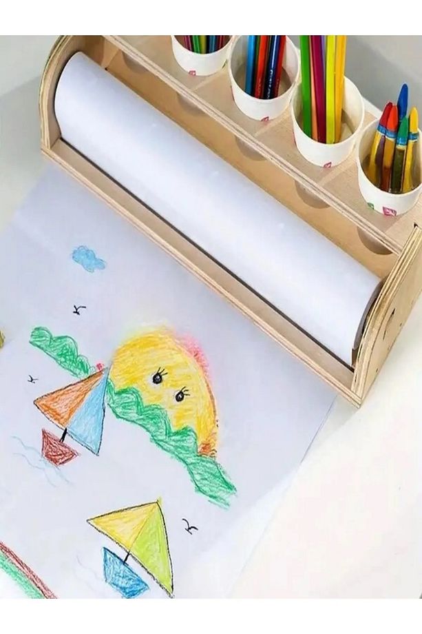 Rulo Resim Kağıdı 1 Adet Genişlik 45 cm Uzunluk 30 Metre Resim Masası  Uyumlu  Plotter - 1