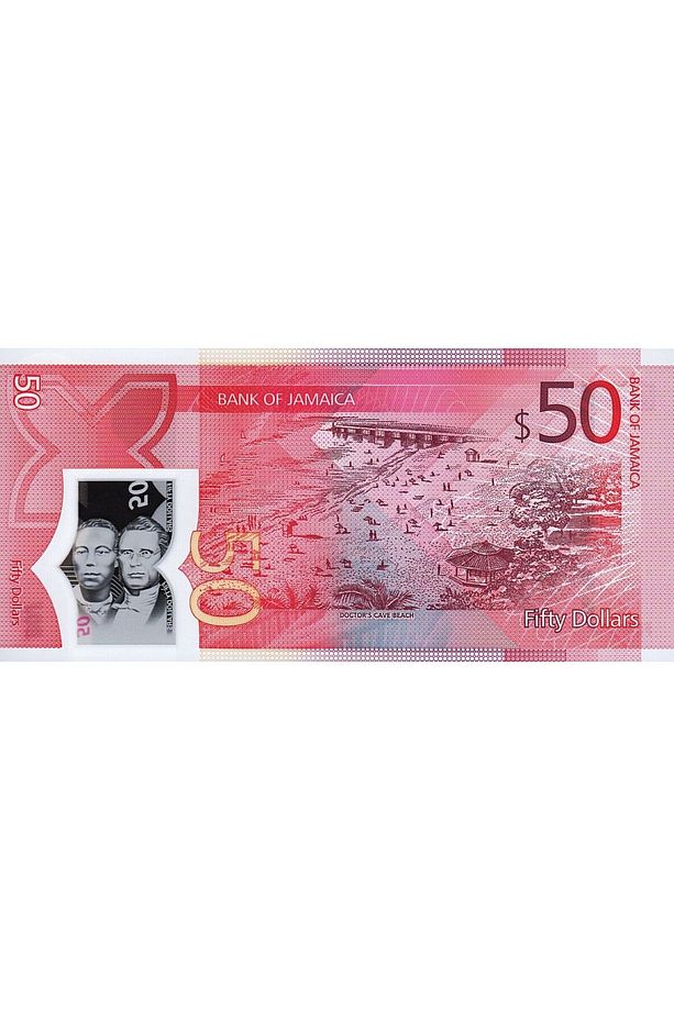 JAMAİCA 50 DOLAR 2022 POLYMER, P#96, ÇİL, ESKİ YABANCI KAĞIT PARA - 3