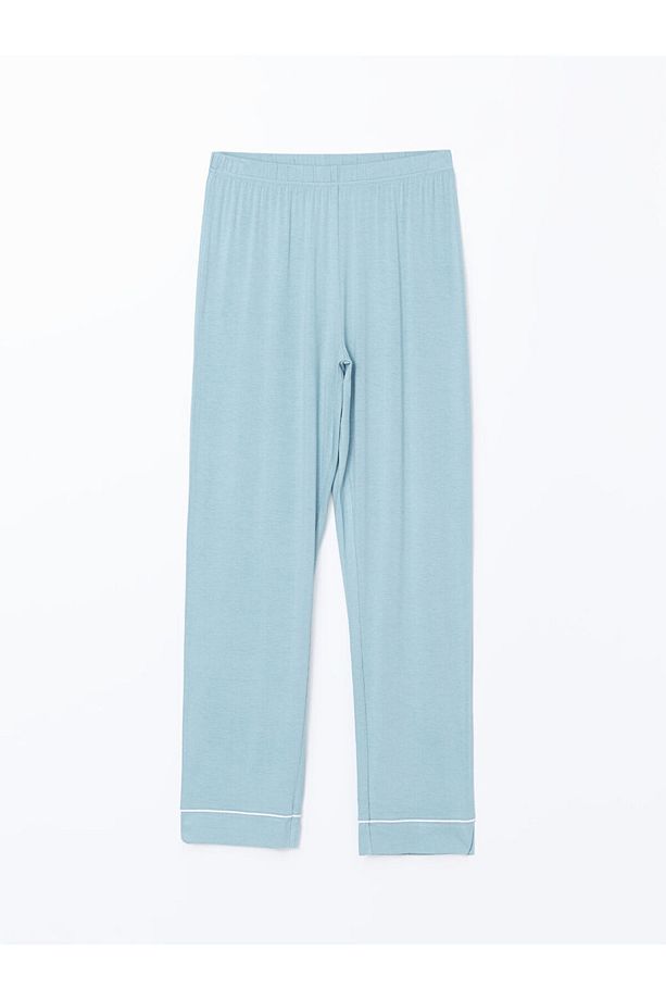 LCW DREAM Mavi Gömlek Yaka Kadın Pijama Takımı - 8