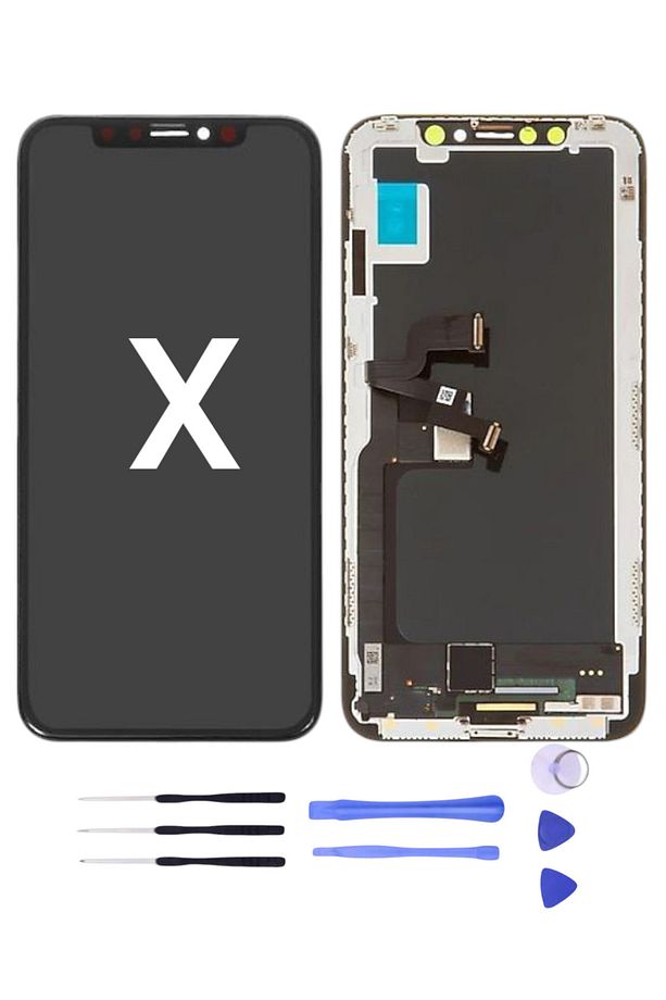 iPhone X Uyumlu LCD Ekran +Tamir Seti En - 1