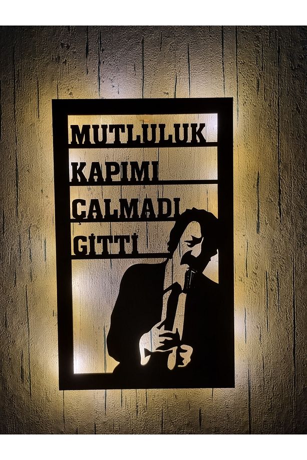 Müslüm Gürses Led Işıklı Tablo Mutluluk Kapımı Çalmadı Gitti - 4