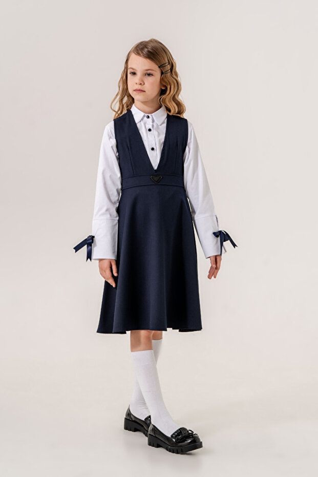 Girl's V-Neck Dress 6802
