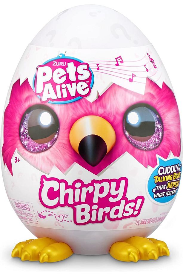Konuşulanı Tekrar Eden Elektronik Evcil Hayvan Dev Sürpriz Yumurta Pets Alive Chirpy Birds 24 Cm - 2