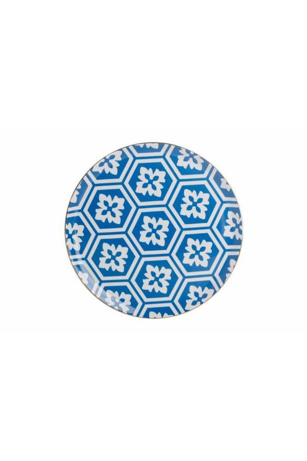 04a P018765 Morocco Desen2 Düz Tabak 28cm Mavi - 2