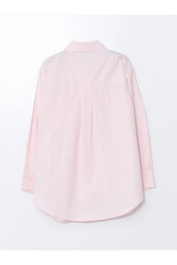 LCW Modest Pembe Poplin Kadın Gömlek Tunik - 5