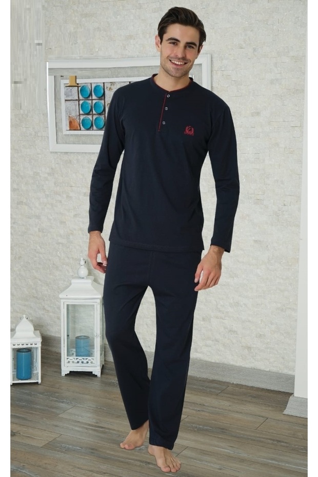 Plus Size Men's Pajama Set - 1