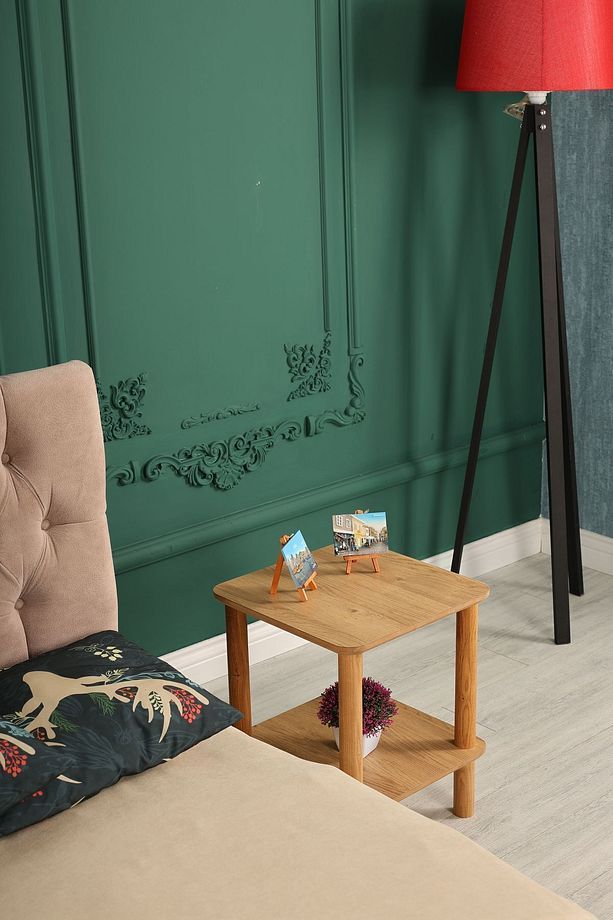 Vivo Yan Sehpa: Minimalist Mdf'lam Ve Ahşap Ayak Tasarım Modern - 3