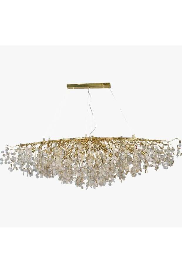 Modern white rectangular chandelier, 120 cm - 2
