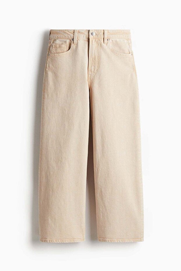 Wide High Cropped Jeans