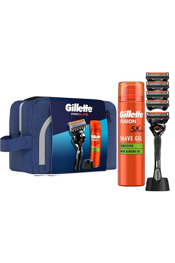 Proglide 1 Makine + 5 Adet Yedek Tıraş Bıçağı +Stand +200 ML Fusion Jel +Çanta - 1