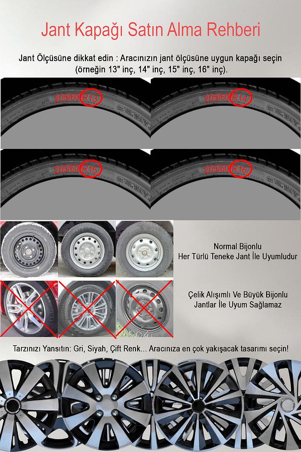 Skoda Felicia Rapid Scala Superb 15'' İnç Jant Kapağı 1 ADET Çift Renk 302 - 4