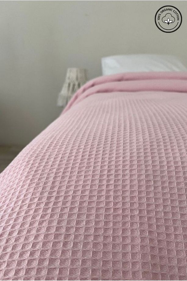 Pike Tek Kişilik %100 Pamuk Waffle Desenli Yatak Örtüsü Otel Tipi Lüx Pike - 6