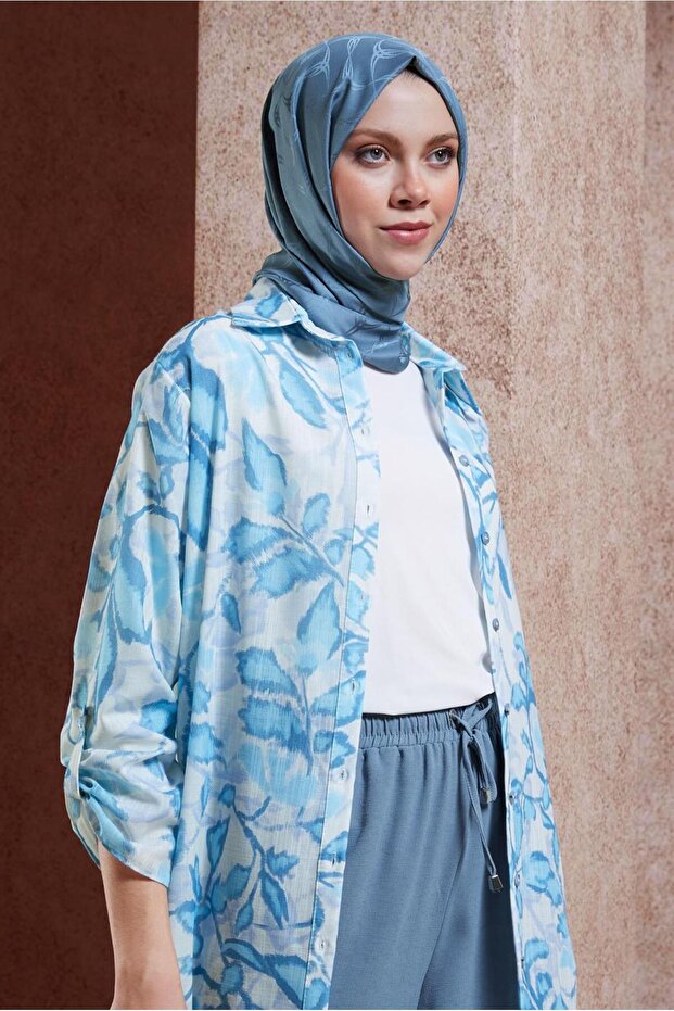 Linen Tunic 44769 - Patterned and Effect - 2