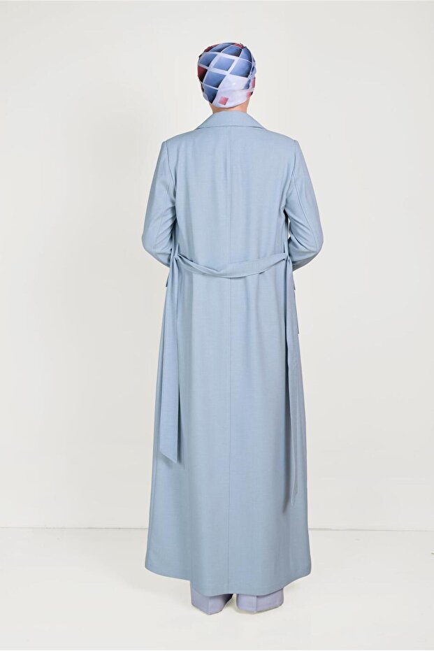 Belted Buttoned Overcoat 10163 - 4