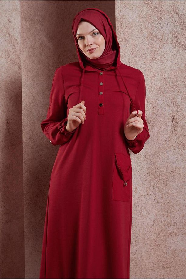 KAPÜŞONLU EŞOFMAN ELBİSE 44407 - 1