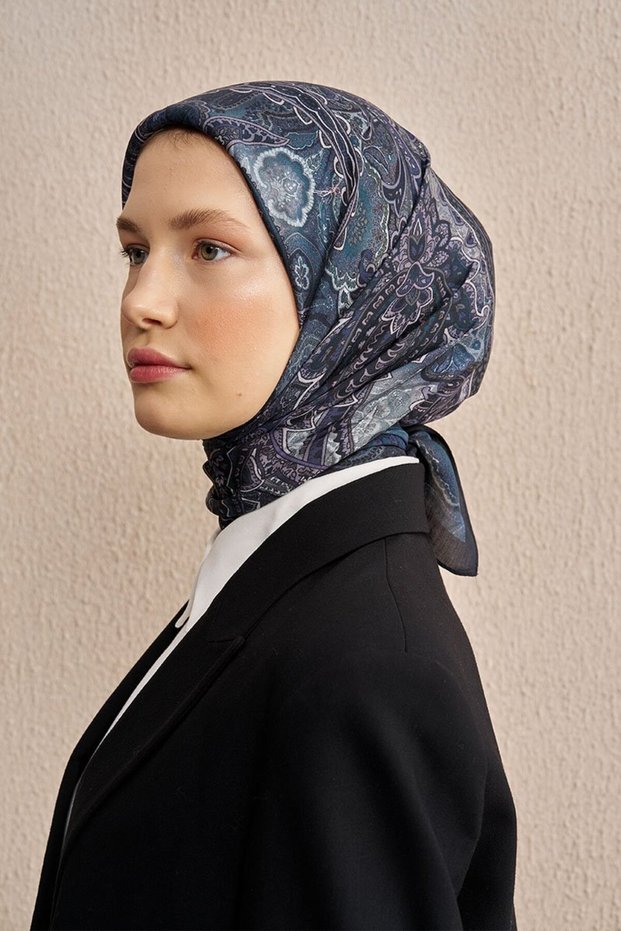 Vision Art Collaction Eclipse Scarf - Navy Blue
