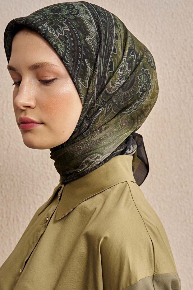 Vision Art Collaction Eclipse Eşarp - Haki - 1