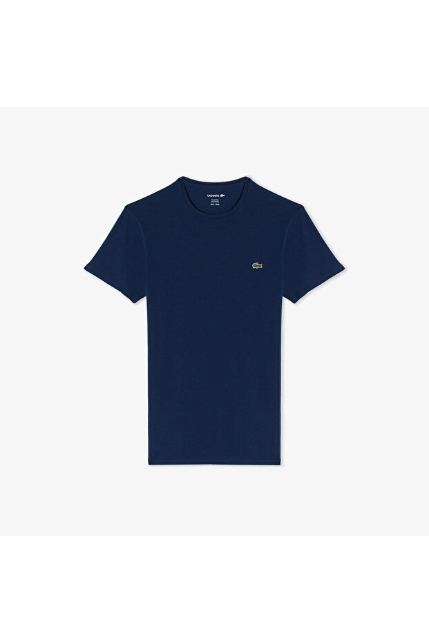 Erkek Slim Fit Bisiklet Yaka Lacivert T-shirt - 4