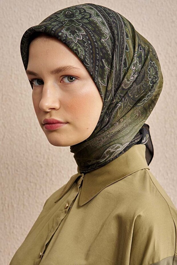 Vision Art Collaction Eclipse Eşarp - Haki - 2