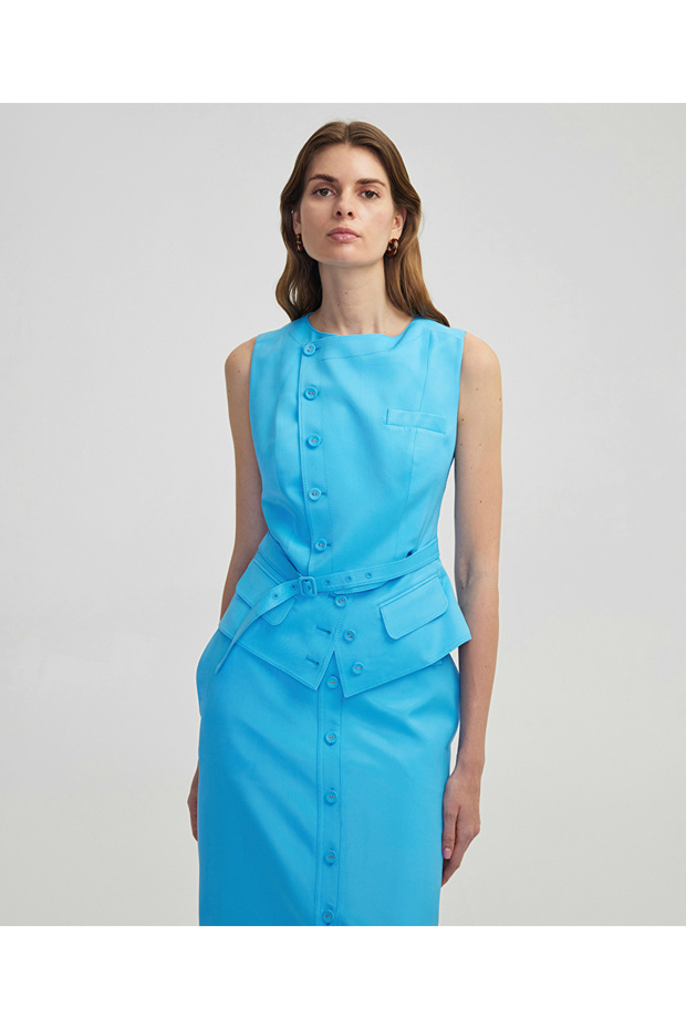 Çift kemer efektli yelek - 2