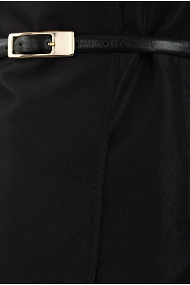 Apoletli Tafta Ceket Siyah - 4