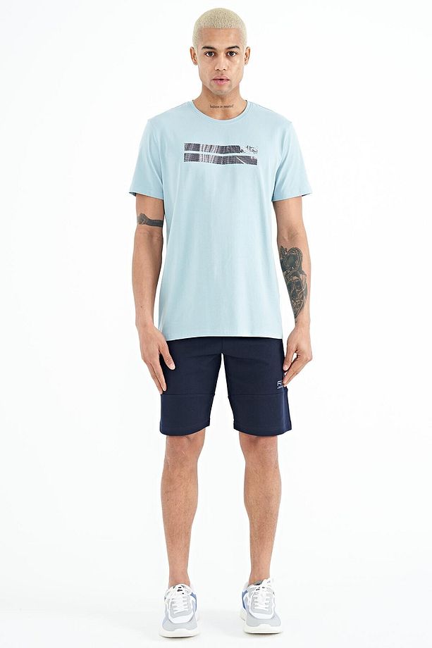 Alec Indigo Standart Kalıp Erkek Şort - 81243 - 1