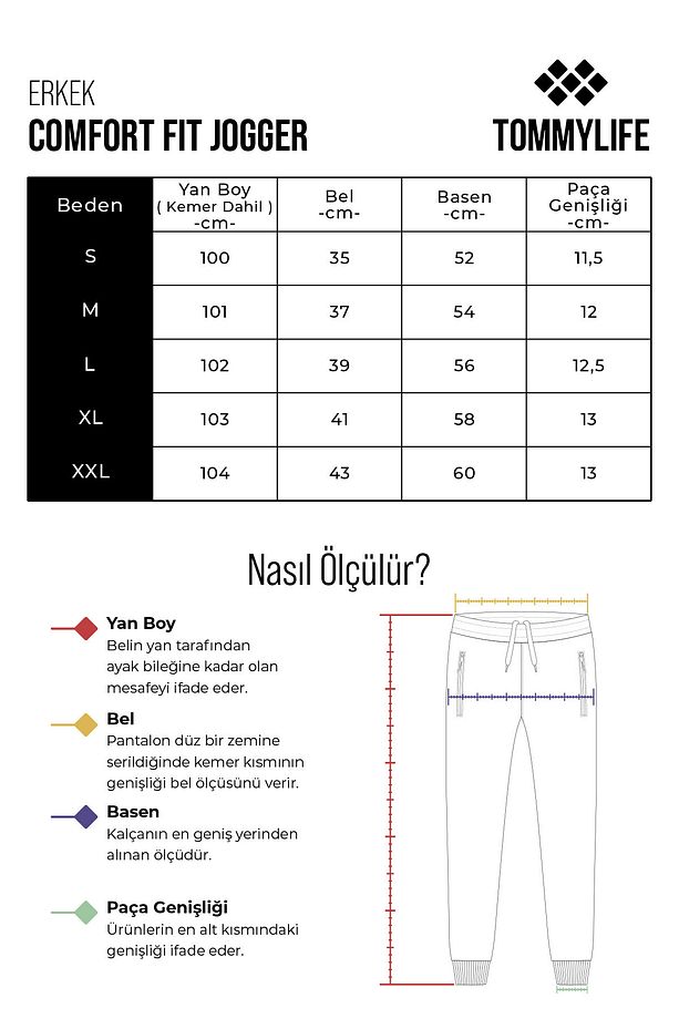 Cesar Gri Melanj Cepli Şardonlu Erkek Eşofman Alt - 84929 - 6