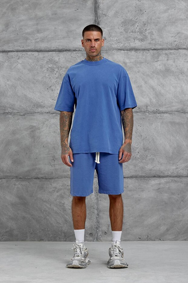 Blue Basic Oversize Tshirt - 1