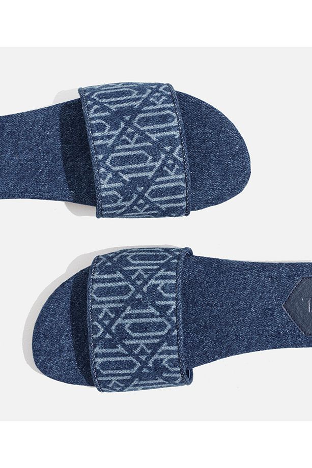 Monogram denim terlik - 4