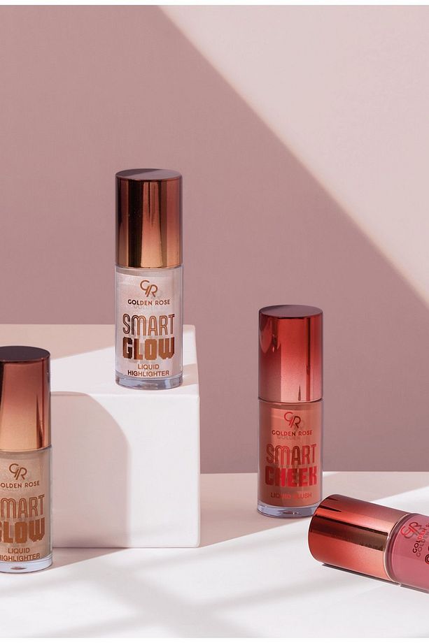Smart Cheek Liquid Blush No:104 ve Smart Glow Liquid Highlighter No :201 Allık ve Aydınlatıcı Seti - 3